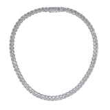 <span style="color:purple">¡ESPECIAL!</span>7mm 8.36ct G SI 14K Oro Blanco Diamante Redondo Estilo Cubano Gargantilla Collar 16" de Largo