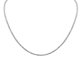 1.99ct G SI 14K White Gold Round Diamond Tennis Necklace 14+2" Ext