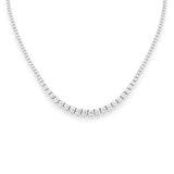 2.99ct G SI 14K White Gold Diamond Riviera Necklace 16" Long