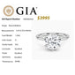 <span style="color:purple">SPECIAL!</span> 1.00ct GIA Certified 14K White Gold Round Diamond 6 Prong Set Solitaire Ring Size 6.5