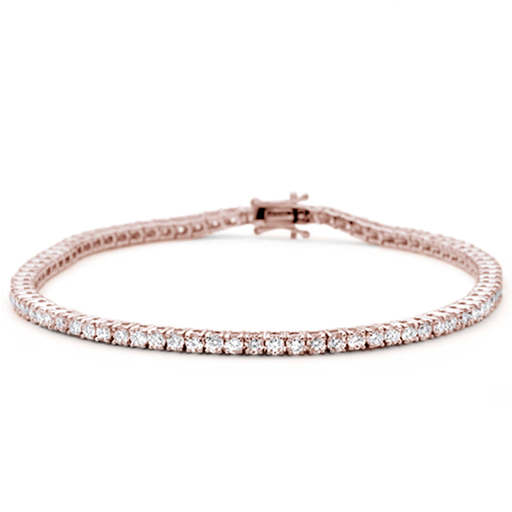 <span style="color:purple">SPECIAL!</span> 1.02ct 14K Rose Gold Diamond Tennis Bracelet 7"