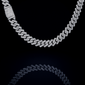 <span style="color:purple">SPECIAL!</span> 5MM 4.28ct G SI 14KT White Gold Diamond Square Cuban Necklace 18"