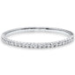 <span style="color:purple">SPECIAL!</span>3.39ct 14K White Gold Round Diamond Flexible Bangle Bracelet