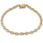 <span style="color:purple">SPECIAL!</span> .99ct G SI 14K Yellow Gold Diamond Link Bracelet 7" Long