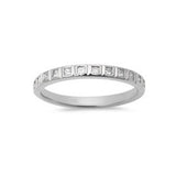 .33ct 14kt White Gold Pave Set Diamond Engagement Wedding Band Size 6.5