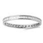 <span>DIAMOND  CLOSEOUT! </span>  .85ct 14kt White Gold Pave Set Eternity Wedding Band size 6.5