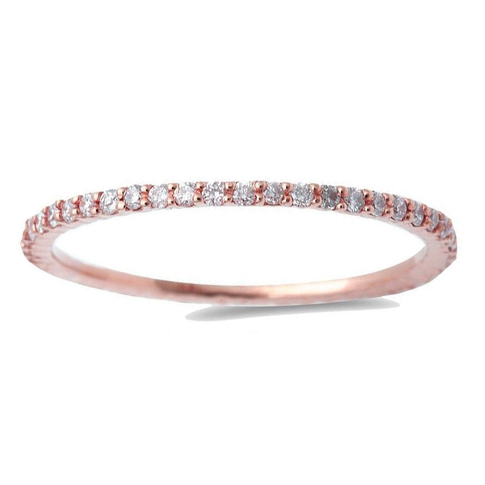 <span>DIAMOND CLOSEOUT! </span> .33ct 14kt Rose Gold Diamond Eternity Stackable Wedding Ring