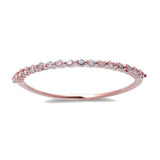 .13ct 14kt Rose Gold Pave Set Diamond Stackable Wedding Ring