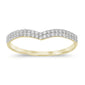 .20ct G SI 14kt Yellow Gold V Shape Chevron Diamond Band Ring Size 6.5