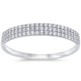.22ct 14k White Gold 3 Layers Diamond Ring Size 6.5