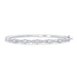 <span>DIAMOND CLOSEOUT! </span> .66ct G SI 14K White Gold Diamond Infinity Bangle Bracelet