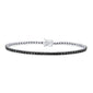 <span style="color:purple">SPECIAL!</span> 3.15ct G SI 14K White Gold Diamond Black Diamond Tennis Bracelet 7" Long