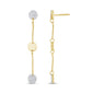 <span style="color:purple">SPECIAL!</span> .20ct G SI 14K Yellow Gold Diamond Round Dangling Earrings
