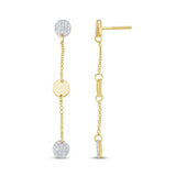 <span style="color:purple">SPECIAL!</span> .20ct G SI 14K Yellow Gold Diamond Round Dangling Earrings