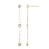 .25ct G SI 14K Yellow Gold Diamond Dangle Earrings