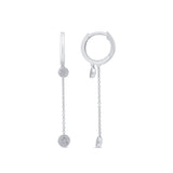.15ct G SI 14K White Gold Diamond Dangle Earrings