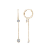 .15ct G SI 14K Yellow Gold Diamond Dangle Earrings