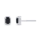 .65ct G SI 14K White Gold Blue Sapphire Stud Earrings