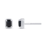 .56ct G SI 14K White Gold Blue Sapphire Stud Earrings