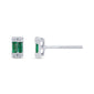 .15ct G SI 14K White Gold Diamond & Emerald Gemstones Earrings