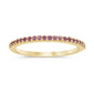 .22ct G SI 14K Yellow Gold Pink Sapphire Band Ring Size 6.5
