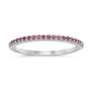 .22ct G SI 14K White Gold Pink Sapphire Gemstone Band Ring Size 6.5