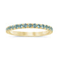 .76ct G SI 14K Yellow Gold Natural Aquamarine Gemstone Ring Stackable Band Size 6.5