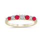 .54ct G SI 14K Yellow Gold Diamond Ruby Ring Size 6.5