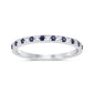 <span style="color:purple">SPECIAL!</span> .28ct G SI 14K White Gold Diamond Blue Sapphire Gemstone Band Ring Size 6.5
