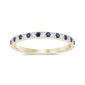 .10ct, .15ct G SI 14K Yellow Gold Diamond Blue Sapphire Gemstone Band Ring Size 6.5