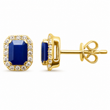 <span style="color:purple">¡ESPECIAL!</span>Pendientes de oro blanco de 14 quilates con diamantes y zafiros azules de 1,53 ct G SI