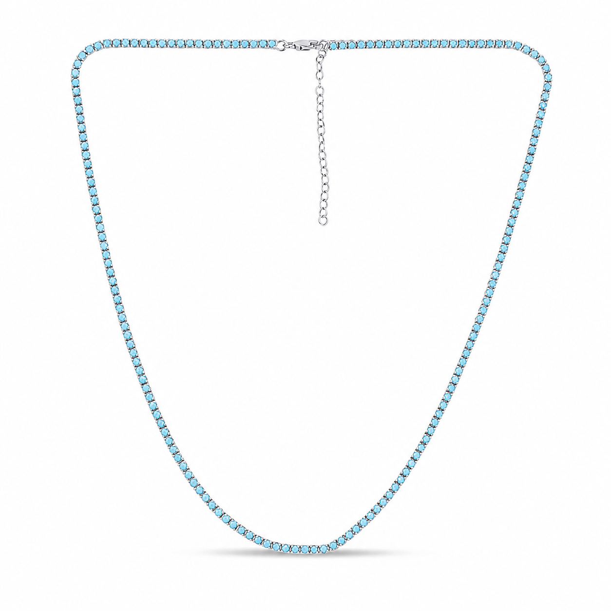 <span style="color:purple">¡ESPECIAL!</span>Collar con colgante de turquesa de oro amarillo de 14 quilates, 6,49 ct G SI, con cadena de 16+2" de largo