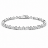 <span style="color:purple">¡ESPECIAL!</span> Pulsera de 3,49ct G SI en oro amarillo de 14kt con diamantes de varias formas engastados en bisel, 7" de largo