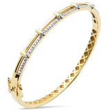 .38ct G SI 14K Yellow Gold Trendy Diamond Bangle Bracelet