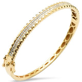 .72ct G SI 14K Yellow Gold Diamond Trendy Bangle Bracelet