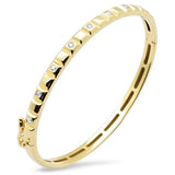 .24ct G SI 14K Yellow Gold Round Diamond Bangle Bracelet