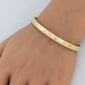 <span style="color:purple">SPECIAL!</span>.70ct G SI 14K Yellow Gold Round & Baguette Diamond Bangle Bracelet