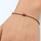 <span style="color:purple">SPECIAL!</span>1.72 G SI 14K Rose Gold Diamond & Ruby Gemstone Tennis Bracelet 7" Long