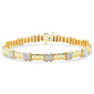 <span style="color:purple">SPECIAL!</span>1.02ct G SI 14K Yellow Gold Round Diamond Trendy Style Bracelet 7" Long