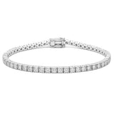 6.05ct G SI 14KT White Gold Diamond Tennis Bracelet 7" Long