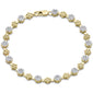 <span style="color:purple">SPECIAL!</span>1.50ct G SI 14K Yellow Gold Diamond Flower Bracelet 7" Long