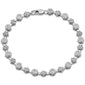 <span style="color:purple">SPECIAL!</span>1.50ct G SI 14K White Gold Diamond Flower Bracelet 7" Long