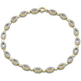 <span style="color:purple">¡ESPECIAL!</span> Pulsera de infinito con diamantes de oro amarillo de 14 quilates de 0,52 ct G SI de 17,78 cm de largo