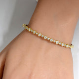 .97ct G SI 14K Yellow Gold Diamond Diamond Bangle Bracelet