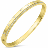 .50ct G SI 14kt Yellow Gold Diamond Elegant Bangle Bracelet