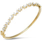 <span style="color:purple">SPECIAL!</span> 1.97ct G SI 14kt Yellow Gold Multi Shape Diamond Bangle Bracelet
