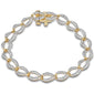 <span style="color:purple">SPECIAL!</span> 2.24ct G SI 14kt Yellow Gold Oval Link Diamond Bracelet 7" Long