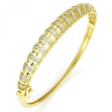 1.14ct G SI 14kt Yellow Gold Diamond Bangle Bracelet