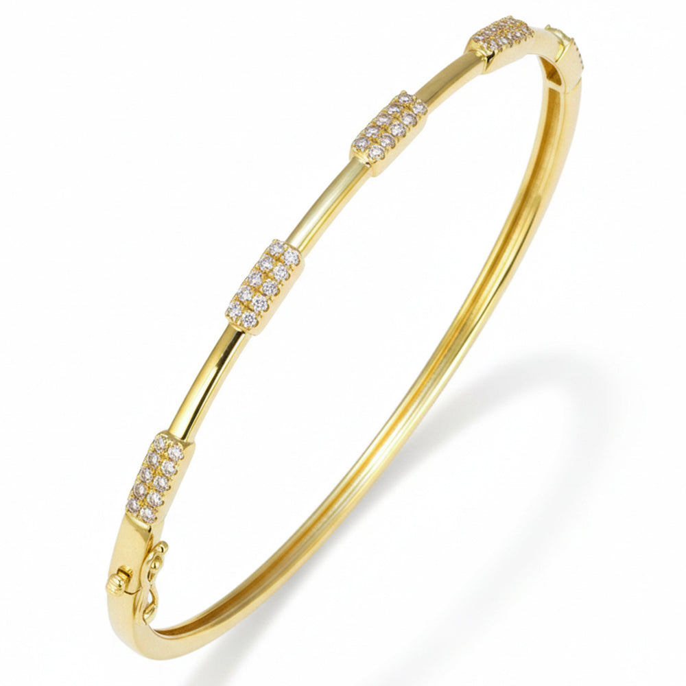 <span style="color:purple">SPECIAL!</span> .40ct G SI 14kt Yellow Gold Diamond Bangle Bracelet