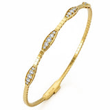 .49ct G SI 14kt Yellow Gold Diamond Flexible Bangle Bracelet